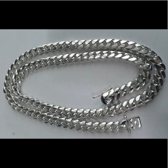 9mmx30” Sterling Silver Miami Cuban Link Chain - Picture 8 of 8